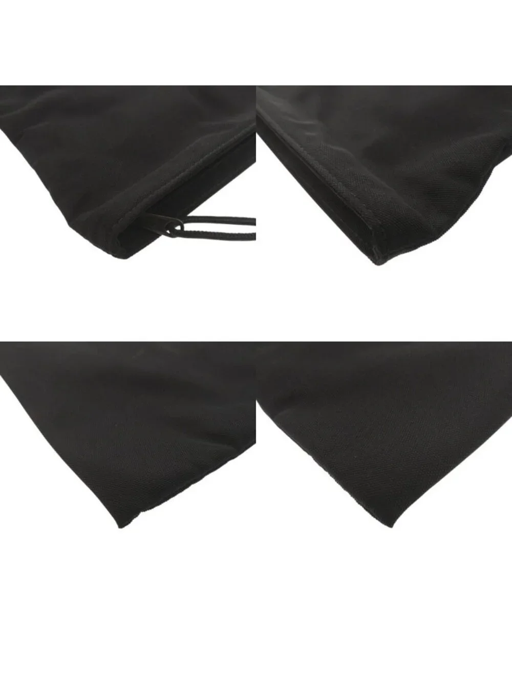 Balenciaga Logo Nylon Black Pouch Clutch